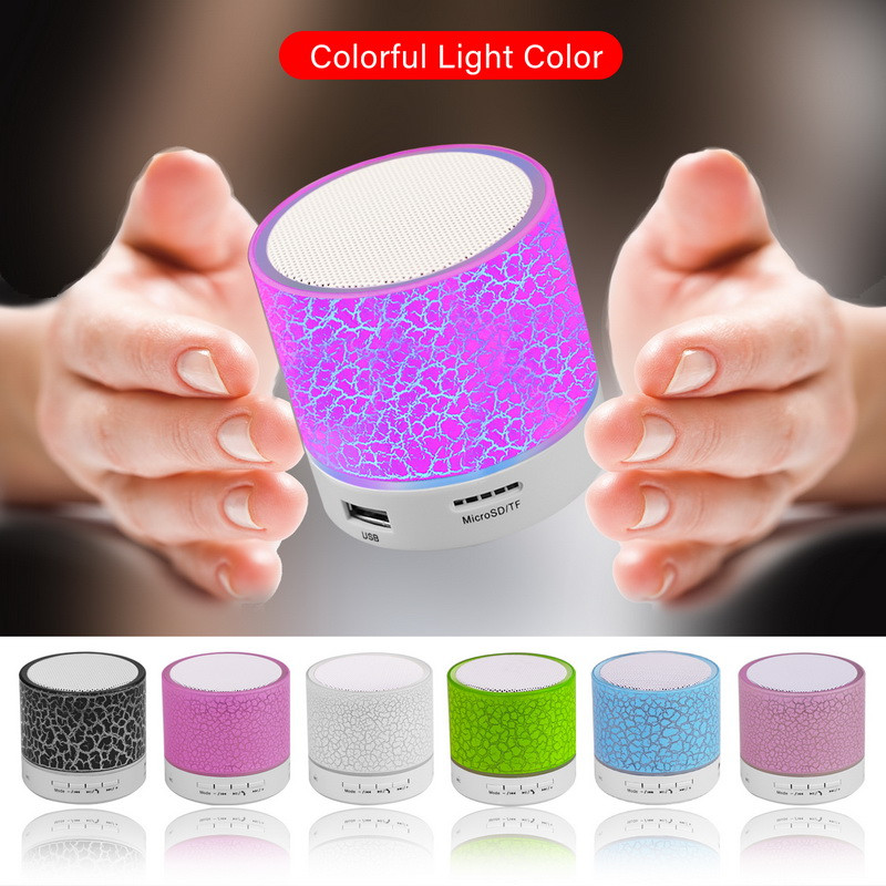 1 τμχ Fashion Wireless Bluetooth Speaker Mini Portable LED Music Audio TF USB FM Stereo Sound Speaker for Phone Computer Column