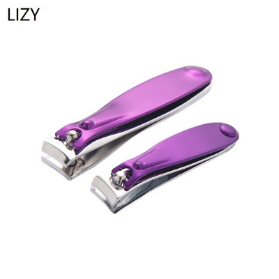 LIZY Purple Nail Art Clipper Carbon Steel Scissors Pedicure Trimmer Nails Cuticle Clipper Manicure Edge Cutter Scissor Nail