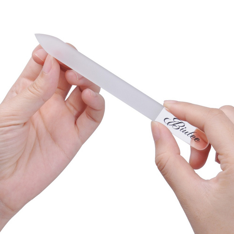 BIUTEE stiklinės nagų dildės buferis skaidrus šlifavimas poliravimas nagų dailės patarimai Įrankiai Profesionalus pedikiūras Nagų manikiūras Pirštų pirštas