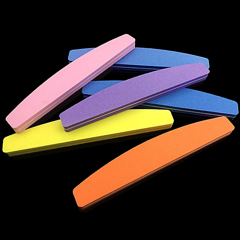 5 vnt./stal. Nagų dildės buferinė kempinė 100/180 šlifavimo plaunamos nagų lako blokeliai UV gelio pedikiūro manikiūro priežiūros priemonėms