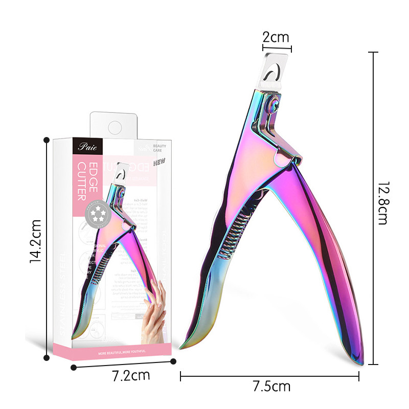 Rezač vrhova za lažne nokte Profesionalne škare za ravne rubove Akrilni materijal Manikura Giljotina Rezanje alat za dodatke za umjetne nokte