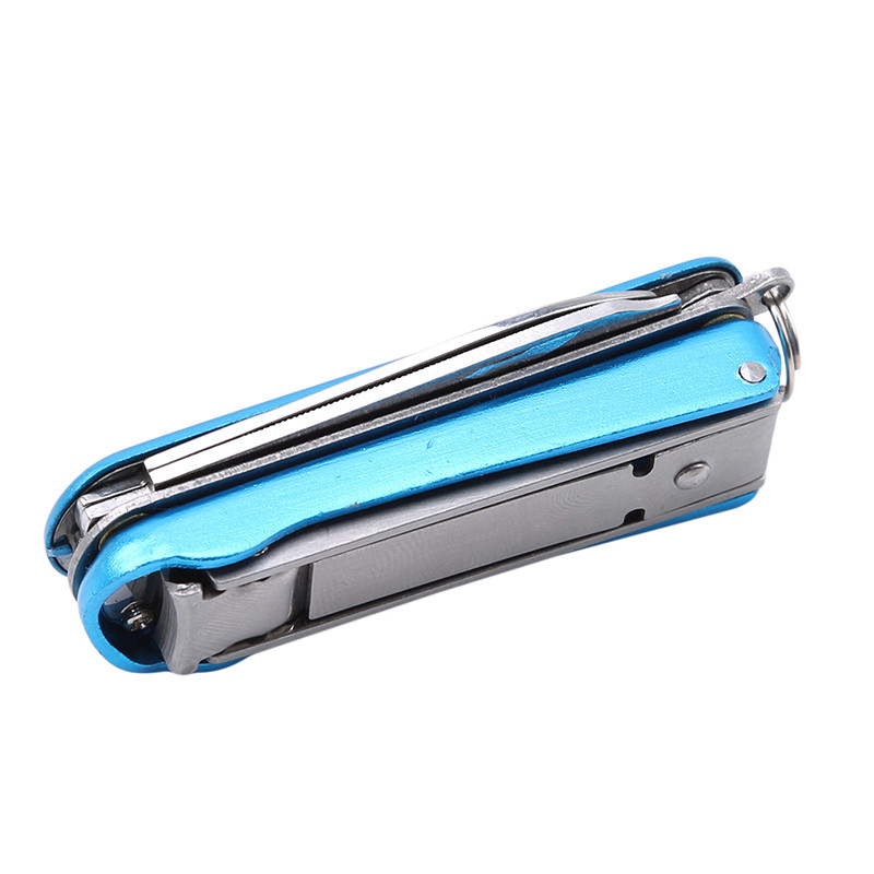 1vnt sulankstoma daugiafunkcė nagų kirpimo mašinėlė 4 viename nerūdijančio plieno nagų kirpimo mašinėlės žirklės Lima peilis su raktu