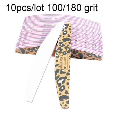 3/5/10Pcs Turpija za nokte Lime 100 180 dodaci za nokte Hot Leopard Print set turpija za nokte i odbojnici alati za umjetne nokte 180/240