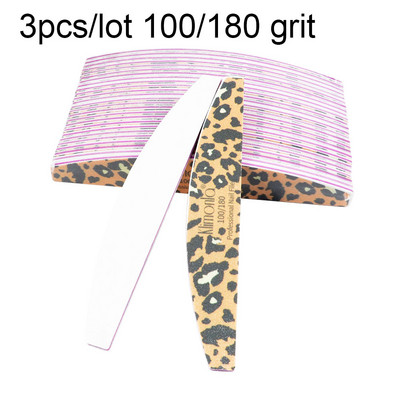 3/5/10Pcs Turpija za nokte Lime 100 180 dodaci za nokte Hot Leopard Print set turpija za nokte i odbojnici alati za umjetne nokte 180/240