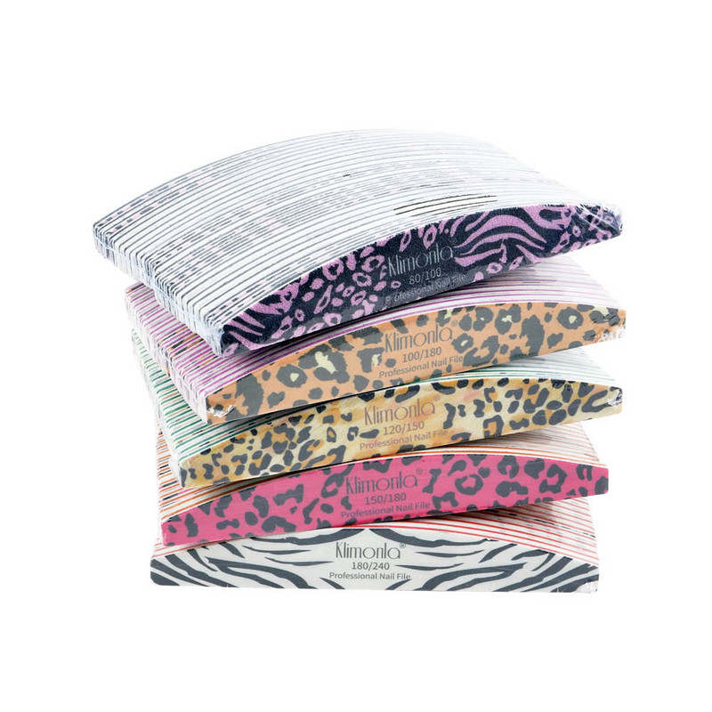 3/5/10Pcs Turpija za nokte Lime 100 180 dodaci za nokte Hot Leopard Print set turpija za nokte i odbojnici alati za umjetne nokte 180/240