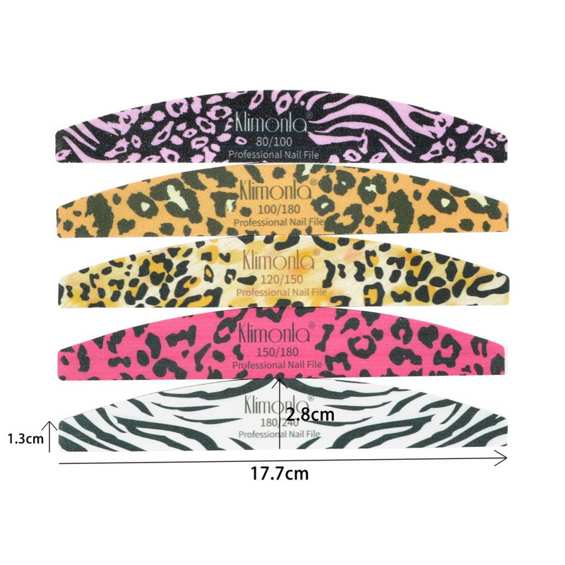 3/5/10Pcs Turpija za nokte Lime 100 180 dodaci za nokte Hot Leopard Print set turpija za nokte i odbojnici alati za umjetne nokte 180/240