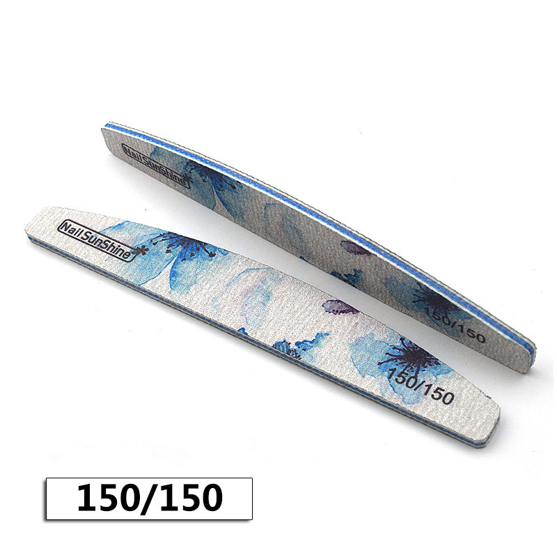 25/50 vnt nagų dildė 80/100/150/180/240/320 storio nagų buferis Profesionalus švitrinis popierius nagų gelio lako dildė gėlių šlifavimo įrankiai