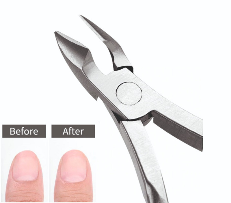 Profesionalios nerūdijančio plieno odelių nagų kirpimo mašinėlė Nagų dailė Manikiūras Pedikiūras Priežiūra Apdailos replės pjaustyklės Grožio žirklės įrankiai