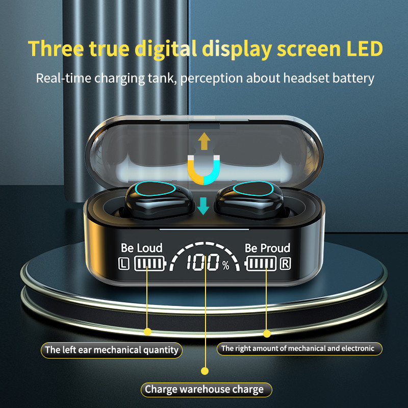 Naujos TWS ausinės Bluetooth 5.2 HiFi Stereo belaidės ausinės Touch Sports Triukšmą slopinančios ausinės Fone De Ouvido Bluetooth