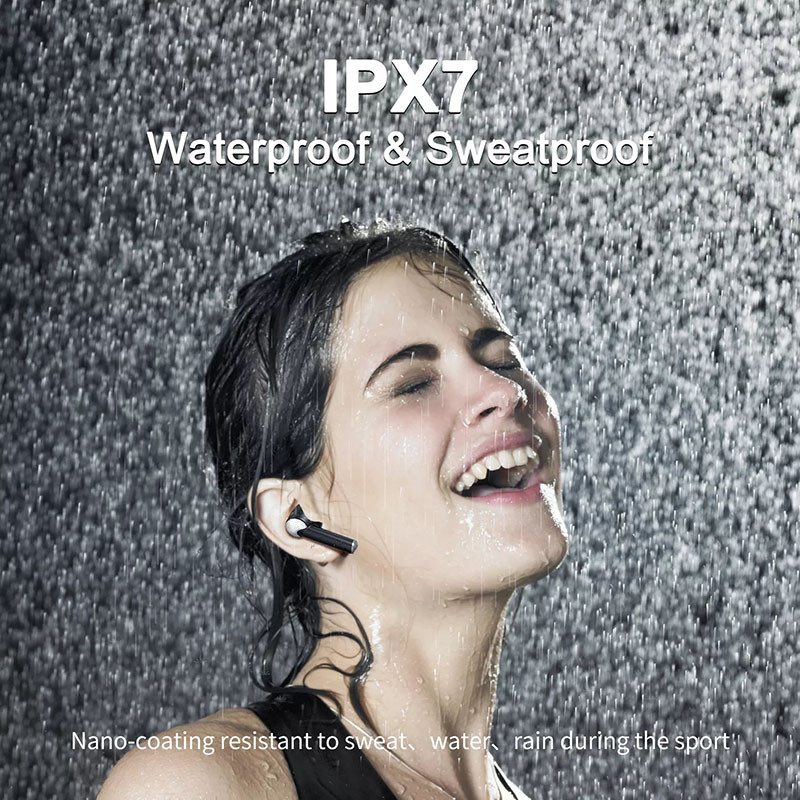 J8 ANC TWS „Bluetooth 5.2“ ausinės, belaidės aktyvus triukšmą slopinančios ausinės, mažos delsos 4 mikrofonų ENC ausinės su mikrofonu, atsparios vandeniui