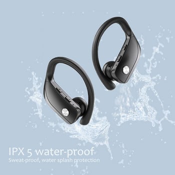 NVAHVA Bluetooth Ακουστικά True Wireless Earbuds Ear Hook Αθλητικά ακουστικά TWS Bass Gaming Ακουστικά με μικρόφωνο IPX5 αδιάβροχο