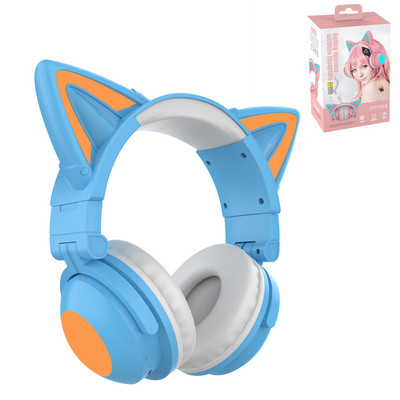 RGB Сладка котка Безжични слушалки Момичета Детски подарък Слушалки с микрофон 7.1 Стерео Музика Гейминг слушалки Контролни светлини С кутия