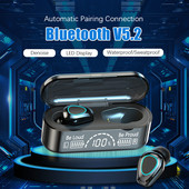 Νέο TWS ασύρματο ακουστικό Bluetooth 5.2 Dual Stereo Noise Reduction Bass Control Touch Long Standby 3500mAH με μικρόφωνο
