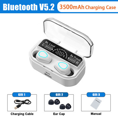 Νέο TWS ασύρματο ακουστικό Bluetooth 5.2 Dual Stereo Noise Reduction Bass Control Touch Long Standby 3500mAH με μικρόφωνο