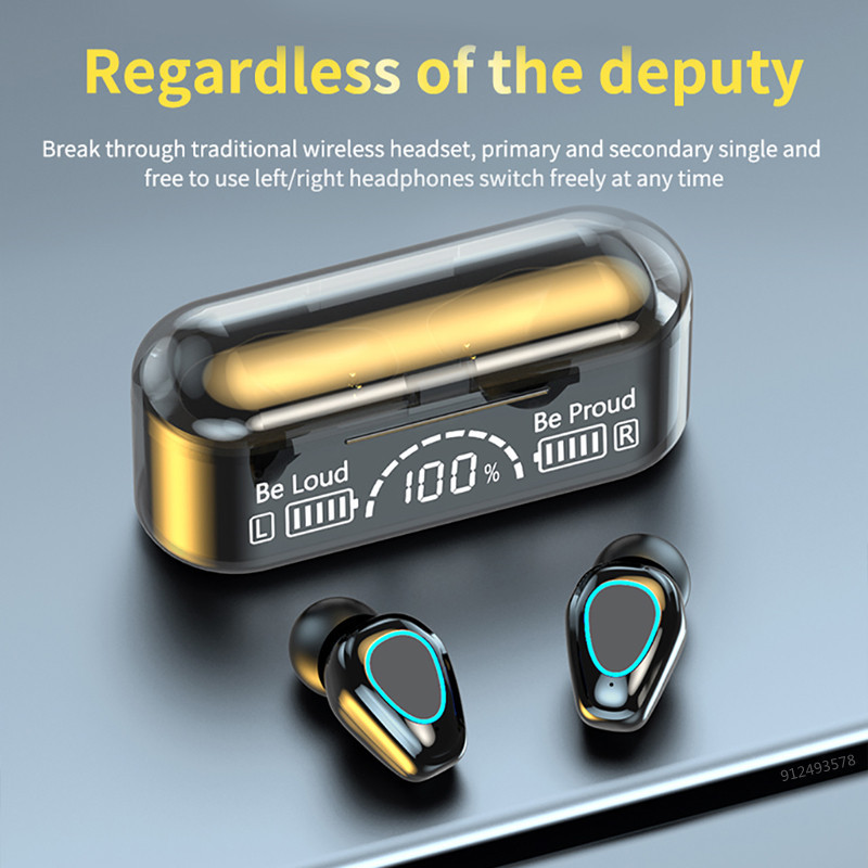Νέο TWS ασύρματο ακουστικό Bluetooth 5.2 Dual Stereo Noise Reduction Bass Control Touch Long Standby 3500mAH με μικρόφωνο