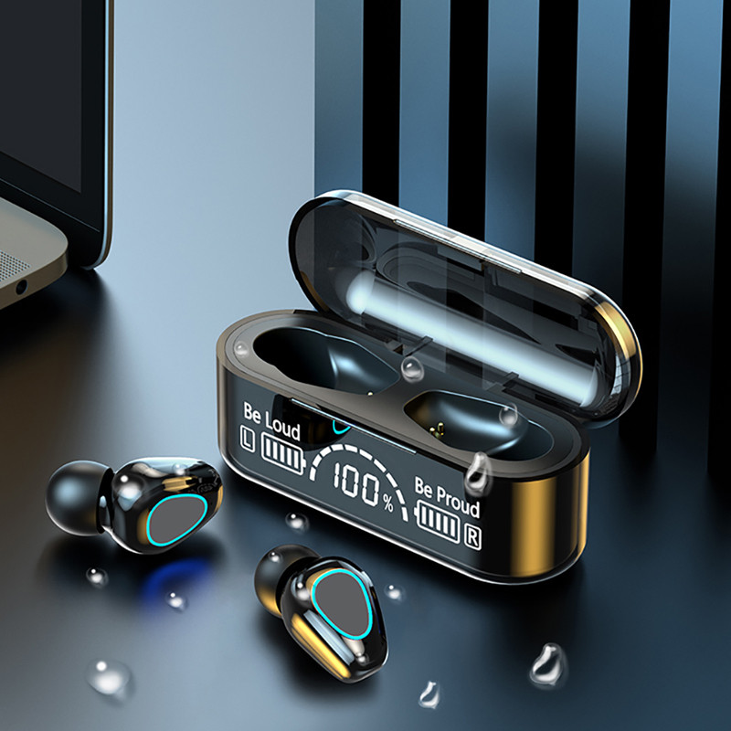 Νέο TWS ασύρματο ακουστικό Bluetooth 5.2 Dual Stereo Noise Reduction Bass Control Touch Long Standby 3500mAH με μικρόφωνο