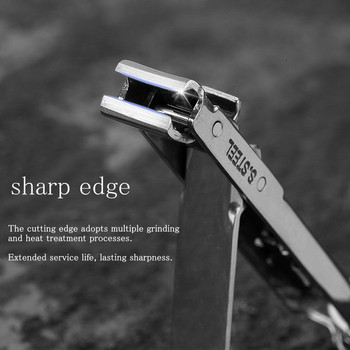 1PC Сгъваема 0,5 cm ултра-тънка преносима ножица за нокти от неръждаема стомана Тример за ножици Ножица Инструмент за маникюр Педикюр Машинка за подстригване на нокти