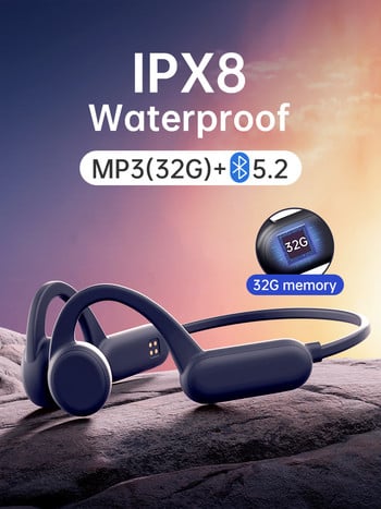 Για Xiaomi Sony Wireless Earphone Swimming Bone Conduction Bluetooth IPX8 αδιάβροχα ακουστικά με 32G RAM Mp3 Music Microphone