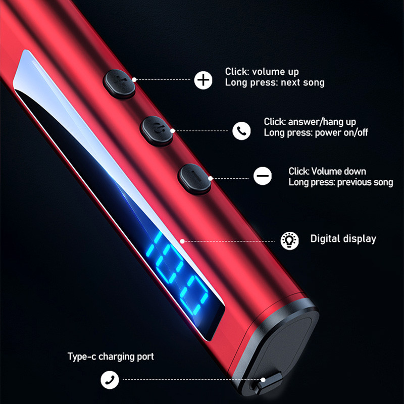 NOVE 5.1 Bluetooth slušalice, 100 sati reprodukcije basa u ušima, bežične slušalice, traka za oko oko vrata, vodootporne slušalice, magnet za TF karticu