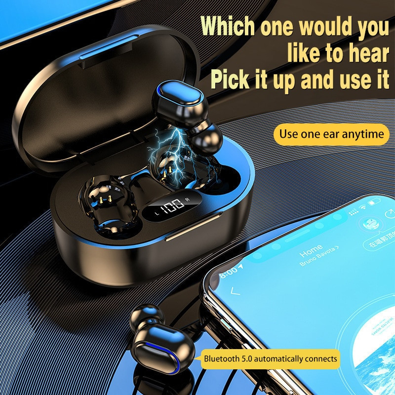 Ψηφιακή οθόνη E7s Ασύρματο ακουστικό Bluetooth Binaural in Ear Reduction Tws5.0 Stereo Sports