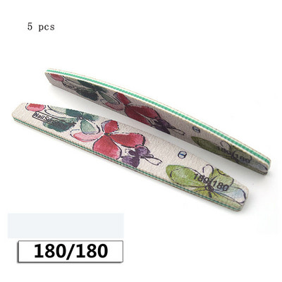 Нова пила за нокти Flower Printed Nail buffer Block Colorful Lime a angle 80/100/150/180/240/320 Инструменти за маникюр Инструменти за грижа за ноктите