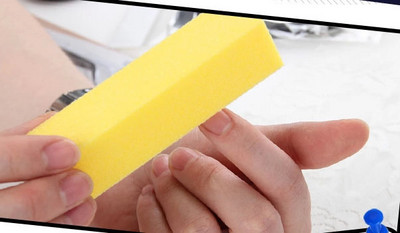 10 бр./лот Nail Shiner Buffer Buffing Block Шлифовъчна пила 4-странна, 5 цвята 240 зърна шлифовъчен блок за нокти/маникюр, LO11