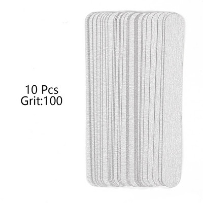 Комплект пила за нокти Резервна шкурка от неръждаема стомана с метална песъчинка 100/180/240 Подвижни издръжливи ленти Права пила