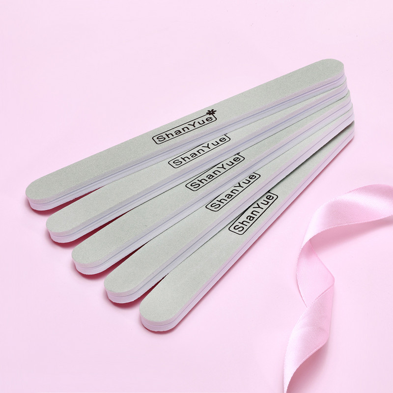 5 komada dvostrane turpije za nokte, vodootporne zrnatosti 100/180 Nail Art Tips pufer, meka spužva, 5 tipova svih turpija, akrilnih gel turpija, 5 turpija.