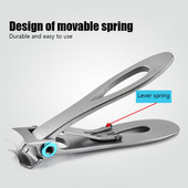 Професионална ножица за нокти от неръждаема стомана с дебел отвор Голям маникюр Нокторезачка за дебели нокти Тример Маникюр за нокти