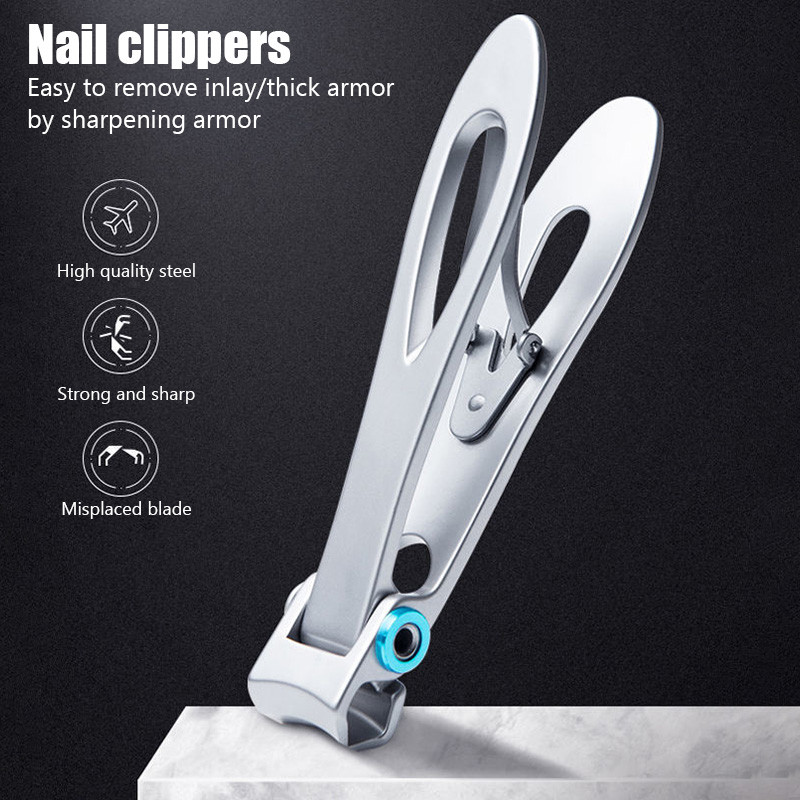 Profesionali nerūdijančio plieno nagų kirpimo mašinėlė storai atsidaranti per didelė manikiūro nagų kirpimo mašinėlė storiems nagams kirpimo priemonė manikiūro kojų nagams