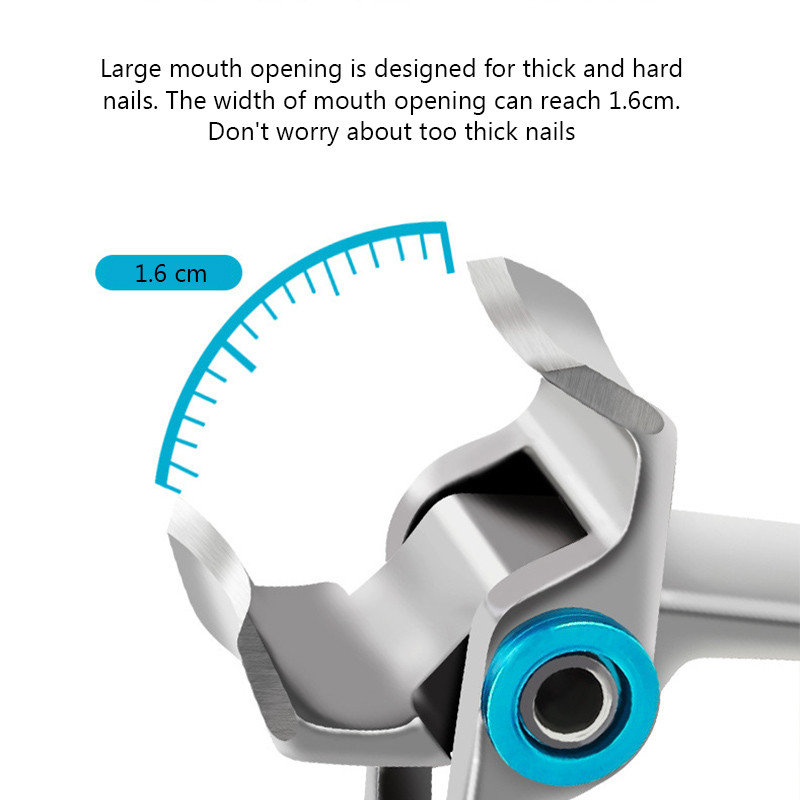 Profesionali nerūdijančio plieno nagų kirpimo mašinėlė storai atsidaranti per didelė manikiūro nagų kirpimo mašinėlė storiems nagams kirpimo priemonė manikiūro kojų nagams