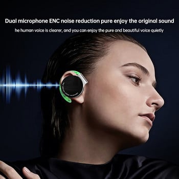 TWS Over-Ear Безжични слушалки Дълъг живот на батерията Bluetooth 5.2 Спортна кука за отворено ухо Безжична стерео слушалка Никога не пада, не е в ухото
