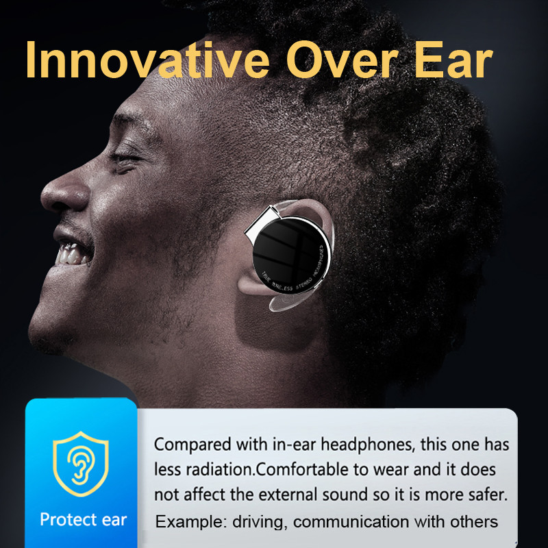 „TWS Over Ear“ belaidės ausinės, ilgai veikianti baterija „Bluetooth 5.2 Sports Open Ear Hook“ belaidis stereofoninis garsiakalbis niekada nenukrenta, neįdedamas į ausį