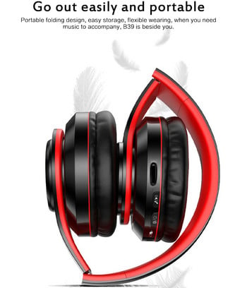 Ακουστικά Bluetooth Πτυσσόμενα ασύρματα ακουστικά Στερεοφωνικά ακουστικά Mp3 Player με μικρόφωνο Πολύχρωμη υποστήριξη Κάρτα TF Ακουστικά για υπολογιστή