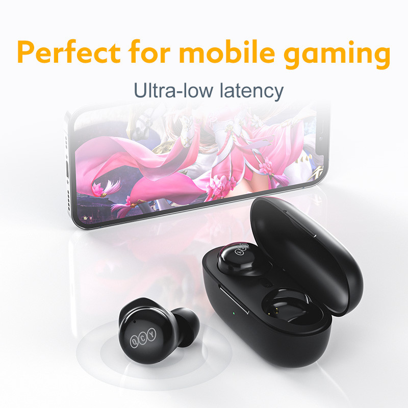 QCY T17 Ακουστικά Bluetooth True Wireless Earbuds BT5.1 HIFI Έλεγχος αφής ακουστικών Λειτουργία χαμηλής καθυστέρησης ENC Earbud Long Standby 26 ώρες