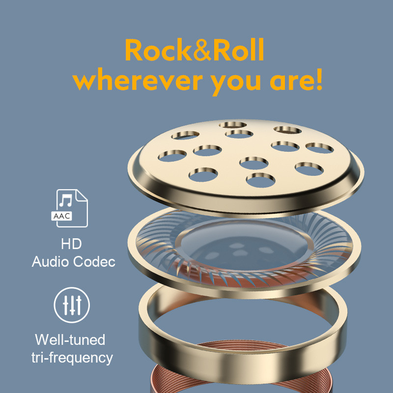 QCY T17 Ακουστικά Bluetooth True Wireless Earbuds BT5.1 HIFI Έλεγχος αφής ακουστικών Λειτουργία χαμηλής καθυστέρησης ENC Earbud Long Standby 26 ώρες