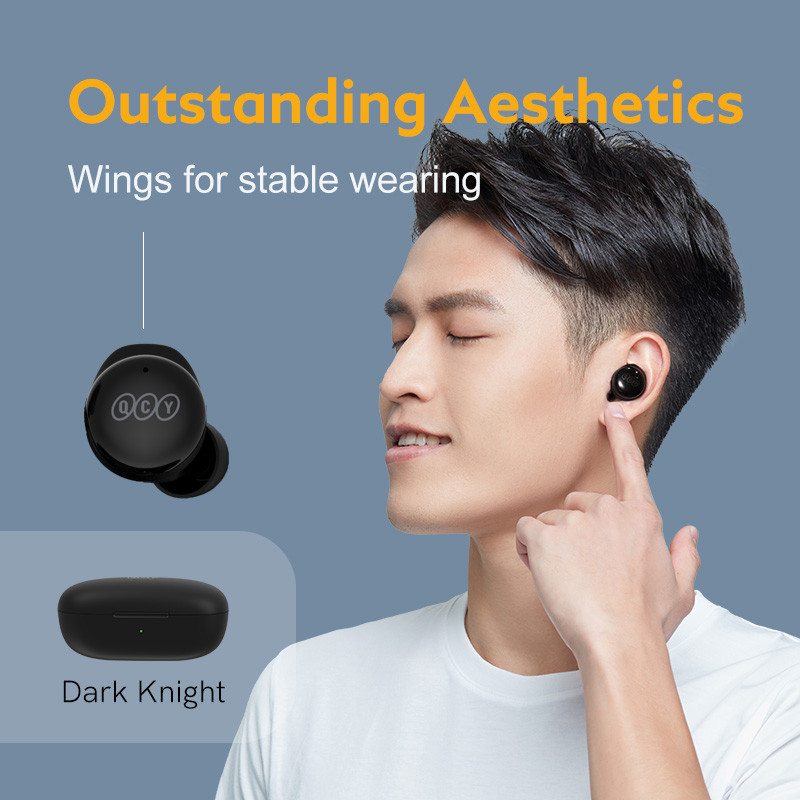 QCY T17 Ακουστικά Bluetooth True Wireless Earbuds BT5.1 HIFI Έλεγχος αφής ακουστικών Λειτουργία χαμηλής καθυστέρησης ENC Earbud Long Standby 26 ώρες