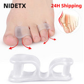 2gab = 1 pāris silikona gēla taisnotājs divu caurumu pirkstu atdalītājs pirkstu aizsargs bunion Adjuster Hallux Valgus pēdu kopšanas pedikīrs
