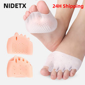 2gab = 1 pāris pirkstu atdalītājs Hallux Valgus Corrector Finger Bunion Orthotics Protector Overlaping Foreot Pad Pēdu kopšanas pedikīrs