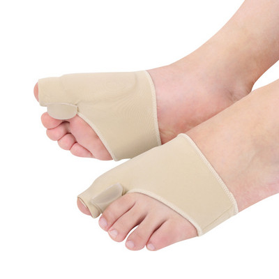 2Gb=1Pāru pirkstu korektors Orthotics Pēdu kopšanas instrumenti Kaulu īkšķa regulētājs Āmurs Aizsargs Mīksts Pedikīrs Zeķes Bunion Taisnotājs