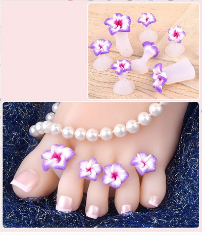 8 gab./iepakojumā purngalu atdalītājs, gudrs, mīksts silikona purngals, bloķēšanas rīki, sirds formas rhinestones, nagu māksla japāņu stilā
