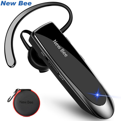 Нови Bee Headset Bluetooth V5.0 Безжични слушалки Hands-free Слушалки 24H време за разговор Слушалка с CVC6.0 шумопотискащ микрофон