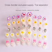 8vnt/Lot Minkštas silikoninis pirštų skyriklis pėdų pirštų daliklis forma manikiūro pedikiūro priežiūra nagų dailės priemonės gėlių laikiklio priedas