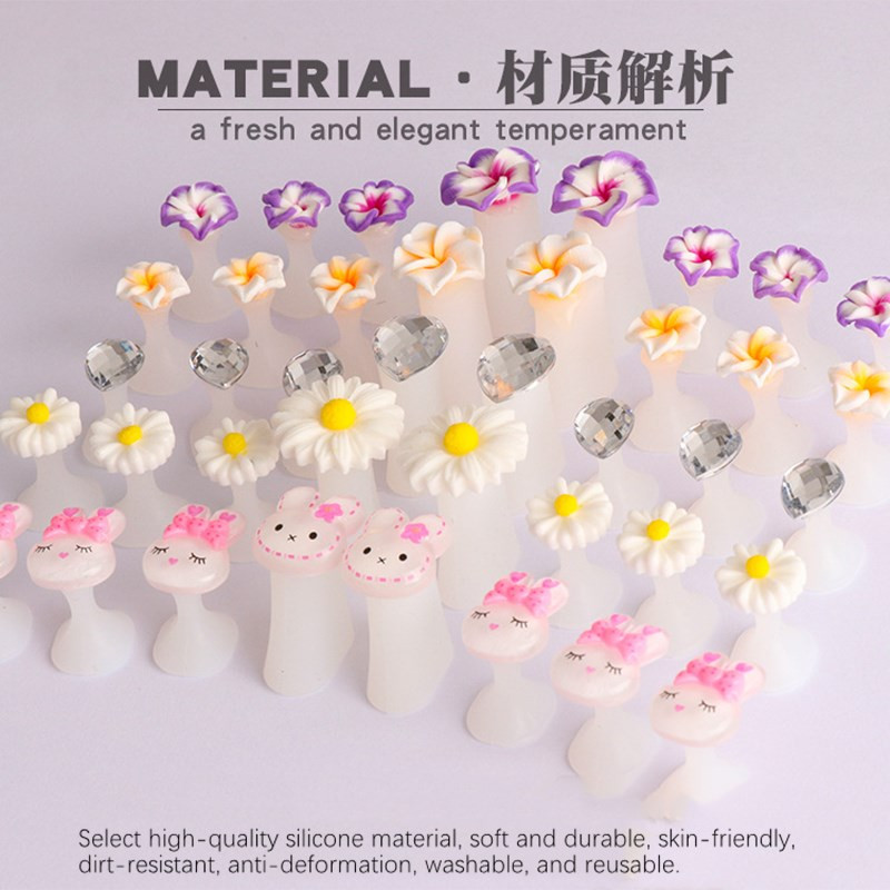 8vnt/Lot Minkštas silikoninis pirštų skyriklis pėdų pirštų daliklis forma manikiūro pedikiūro priežiūra nagų dailės priemonės gėlių laikiklio priedas