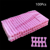 Soft Pink 100gb Pirkstu pirkstu atdalītāji manikīrs pedikīrs pēdu kopšana saspiests sūklis nagu mākslas instrumenti piemērots vīriešiem un sievietēm