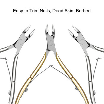 Επαγγελματικό ψαλίδι αφαίρεσης επιδερμίδας από ανοξείδωτο ατσάλι Νυχοκόπτη για μανικιούρ για τα δάχτυλα Εργαλεία νεκρού δέρματος Χρυσό και ρολό