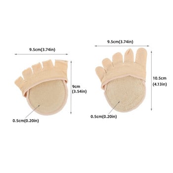 2 бр. = 1 чифт разделител за пръстите Грижа за краката Полови стелки Чорапи за пет пръста Подложки Бунион ръкав Протектор Hallux Valgus Предна част на стъпалото за жени