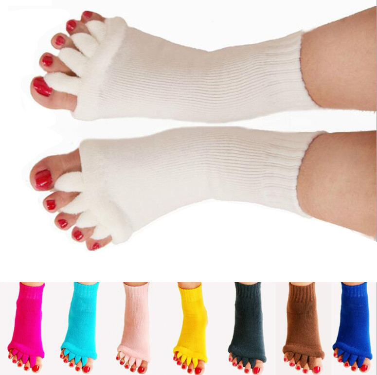 2Pcs Eastic Foot Alignment Socks protiv bolova za uređaj za pedikuru Hallux Valgus Correction Pet Toe Carape Prsti Separators