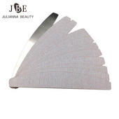 Naujas pilkas metalinis nagų dildės nuospaudų valiklis manikiūro nagų dailės nerūdijančio plieno rankenos švitrinis popierius su 50 vnt.