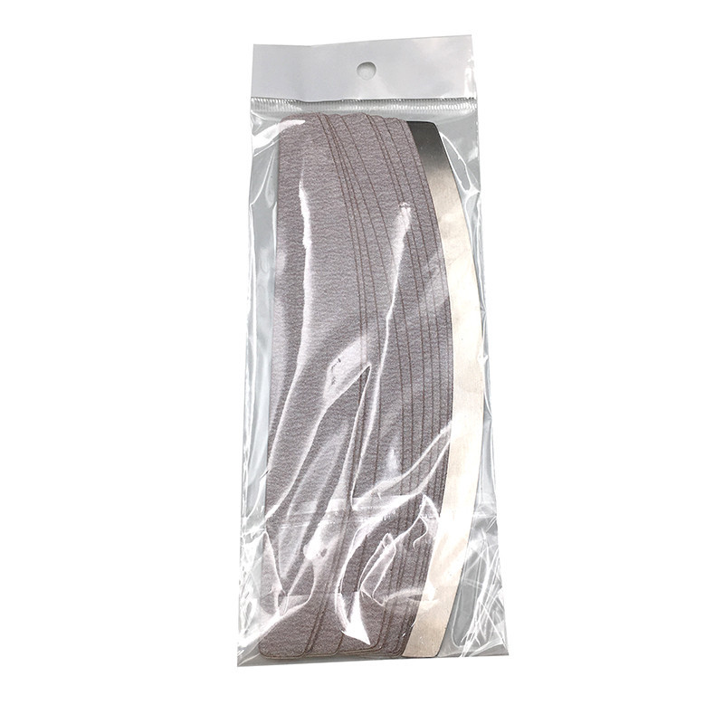 Naujas pilkas metalinis nagų dildės nuospaudų valiklis manikiūro nagų dailės nerūdijančio plieno rankenos švitrinis popierius su 50 vnt.